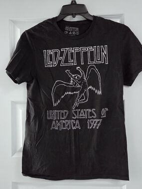 Led Zeppelin 1977 Black Band Tee